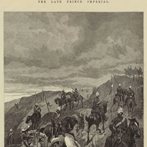 The Late Prince Imperial, the 17th Lancers searching for Zulu Scouts after the Princes Death (engraving)