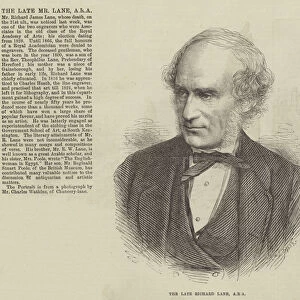 The late Richard Lane, ARA (engraving)