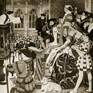 Latimer preaching before Edward VI, illustration from Hutchinson