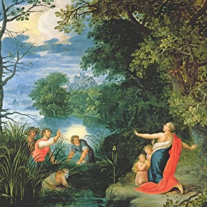Latona and the Frogs (oil on copper)