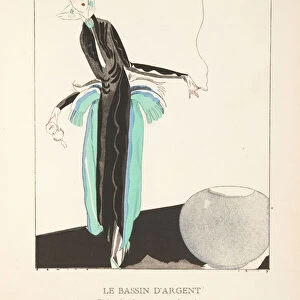 Le Bassin d Argent, from a Collection of Fashion Plates, 1920 (pochoir print)