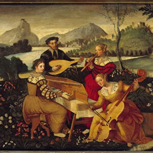 Le concert champetre Peinture de l Ecole francaise. 16th century Bourges