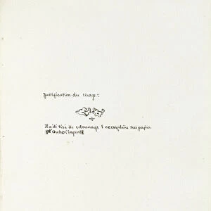 Le Devoir et l'Inquietude - Poemes, handwritten by Gala, 1917 (pen & ink on paper)
