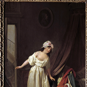 Le doux reveil Painting by Louis Leopold Boilly (1761-1845) 18th century Paris