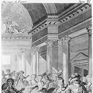 Le mariage de Figaro de Beaumarchais, act IV. drawing by St