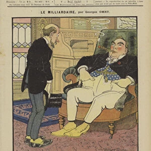 Le milliardaire. Illustration for Le Pele-Mele, 1906 (colour litho)