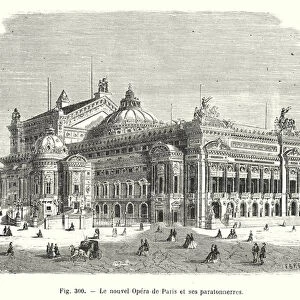 Le nouvel Opera de Paris et ses paratonnerres (engraving)