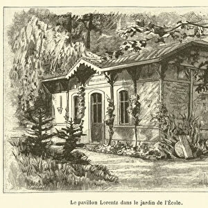 Le pavillon Lorentz dans le jardin de l Ecole (engraving)