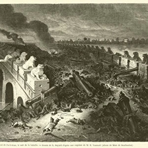 Le pont de Pa-li-Kiao, le soir de la bataille (engraving)