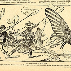 Le Rire rouge, Satirique en N&B, 1918_12_28 : the butterflies hunters