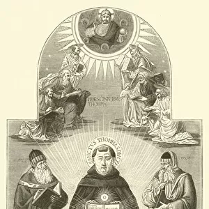 Le triomphe de saint Thomas d Aquin (engraving)