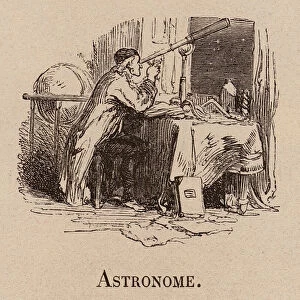 Le Vocabulaire Illustre: Astronome; Astronomer; Astronom (engraving)