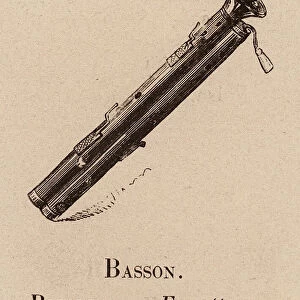 Le Vocabulaire Illustre: Basson; Bassoon; Fagott (engraving)