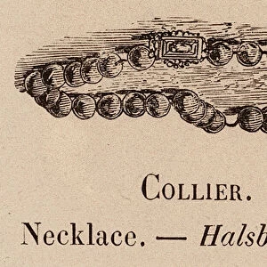 Le Vocabulaire Illustre: Collier; Necklace; Halsband (engraving)