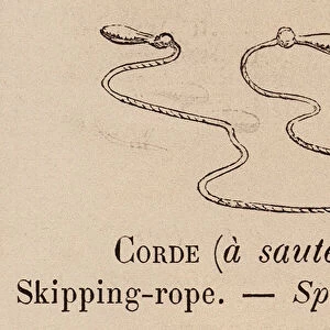 Le Vocabulaire Illustre: Corde (a sauter); Skipping-rope; Springseil (engraving)