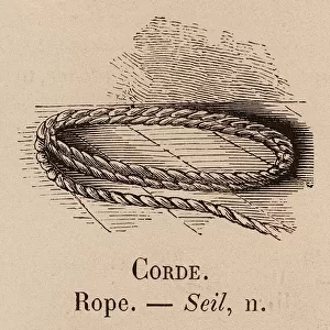 Le Vocabulaire Illustre: Corde; Rope; Seil (engraving)