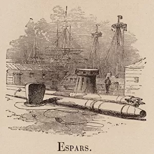 Le Vocabulaire Illustre: Espars; Spars; Rundholz (engraving)