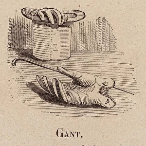 Le Vocabulaire Illustre: Gant; Glove; Handschuh (engraving)