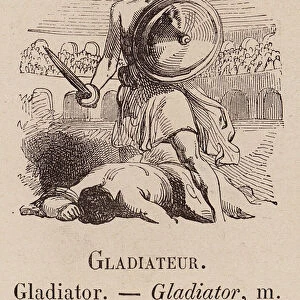 Le Vocabulaire Illustre: Gladiateur; Gladiator (engraving)