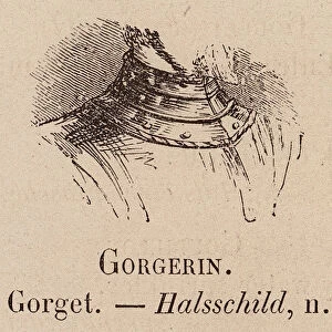 Le Vocabulaire Illustre: Gorgerin; Gorget; Halsschild (engraving)