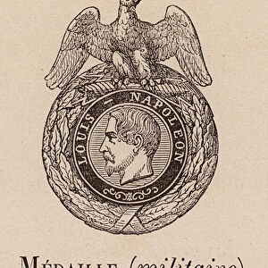 Le Vocabulaire Illustre: Medaille (militaire); Medal (engraving)
