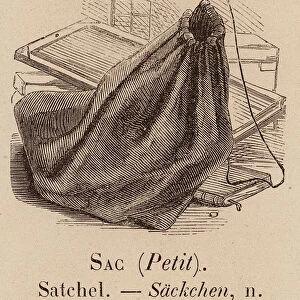 Le Vocabulaire Illustre: Sac (Petit); Satchel; Sackchen (engraving)