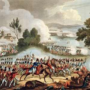 The Left Wing of the British Army in Action at the Battle of Waterloo, June 18th 1815