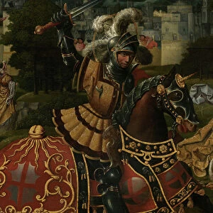 Detail of the Legend of St. George (oil on panel)