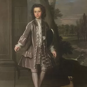 Full Length Portrait of William King, Aged 10, 1720 (oil on canvas)