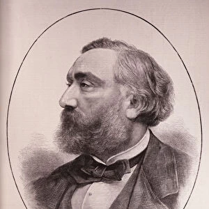 Leon Gambetta (1838-82), Prime Minister of the French Republic, from The Illustrated London News, 12th March 1881 (engraving)