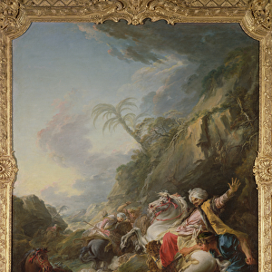 Leopard Hunt, 1736 (oil on canvas)