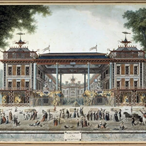 Les Bains Chinois in Paris in the 18th century erige by Alexandre Lenoir (1769-1831
