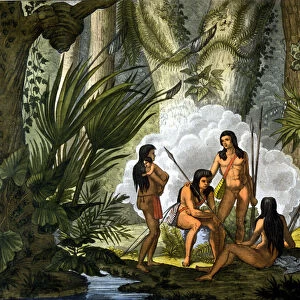 Les camacans, indians du Brazil - in "Le costume ancien et moderne"