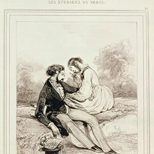 Les Etudians de Paris, 1839 (engraving)