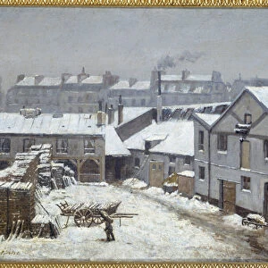 Les faubourgs de Paris sous la neige Painting by Stanislas Lepine (1835-1892