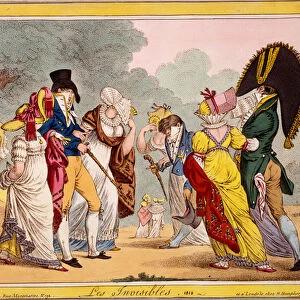 Les Invisibles, 1810 (hand-coloured engraving)