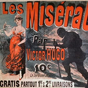 Les Miserables, novel by Victor Hugo. 1899 (poster)