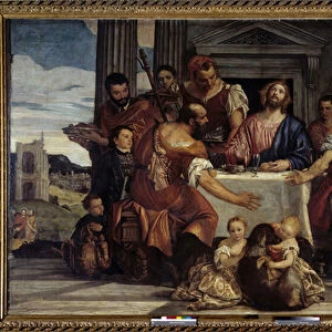 Les Pelerins d Emmaus Painting by Paolo Veronese (1528-1588) 16th century Sun