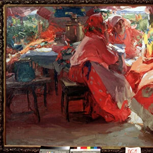 Les visiteurs (The visitors), 1914 (oil on canvas)