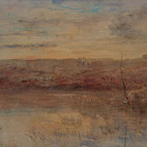 L'Etang de la Levaz near Morestel (Watercolor on paper)