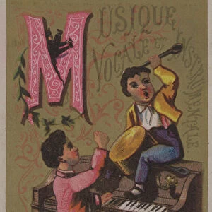 Letter M, Musique Vocale Et Instrumentale (colour litho)