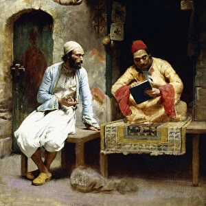 The Letter, (oil on canvas)