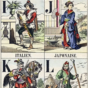 Lettres I, J, K et L : Italien; Japonaise; Kurde; Lapon (italian, japanese