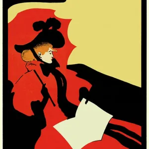 Colour Lithograph Print, Liberty Reader, 1896 Colour Lithograph Print, Liberty Reader, 1896