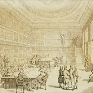 The Library of the Royal Institution, Albemarle Street, (pencil