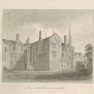 Lichfield - Old House in The Close: sepia drawing, 1807 (drawing)