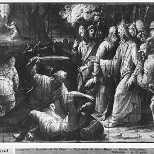 Life of Christ, the Arrest of Christ, preparatory study of tapestry cartoon for the