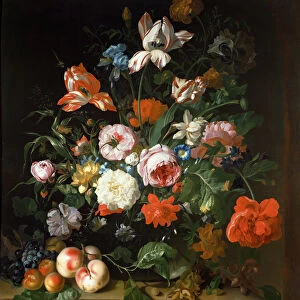 Still life with flowers (oil on canvas)
