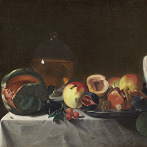 Still Life with Fruit and Carafe, c. 1610 / 1620 (oil on canvas)