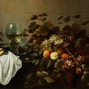 Still Life with Fruit and Roemer - Peinture de Pieter Claesz (c